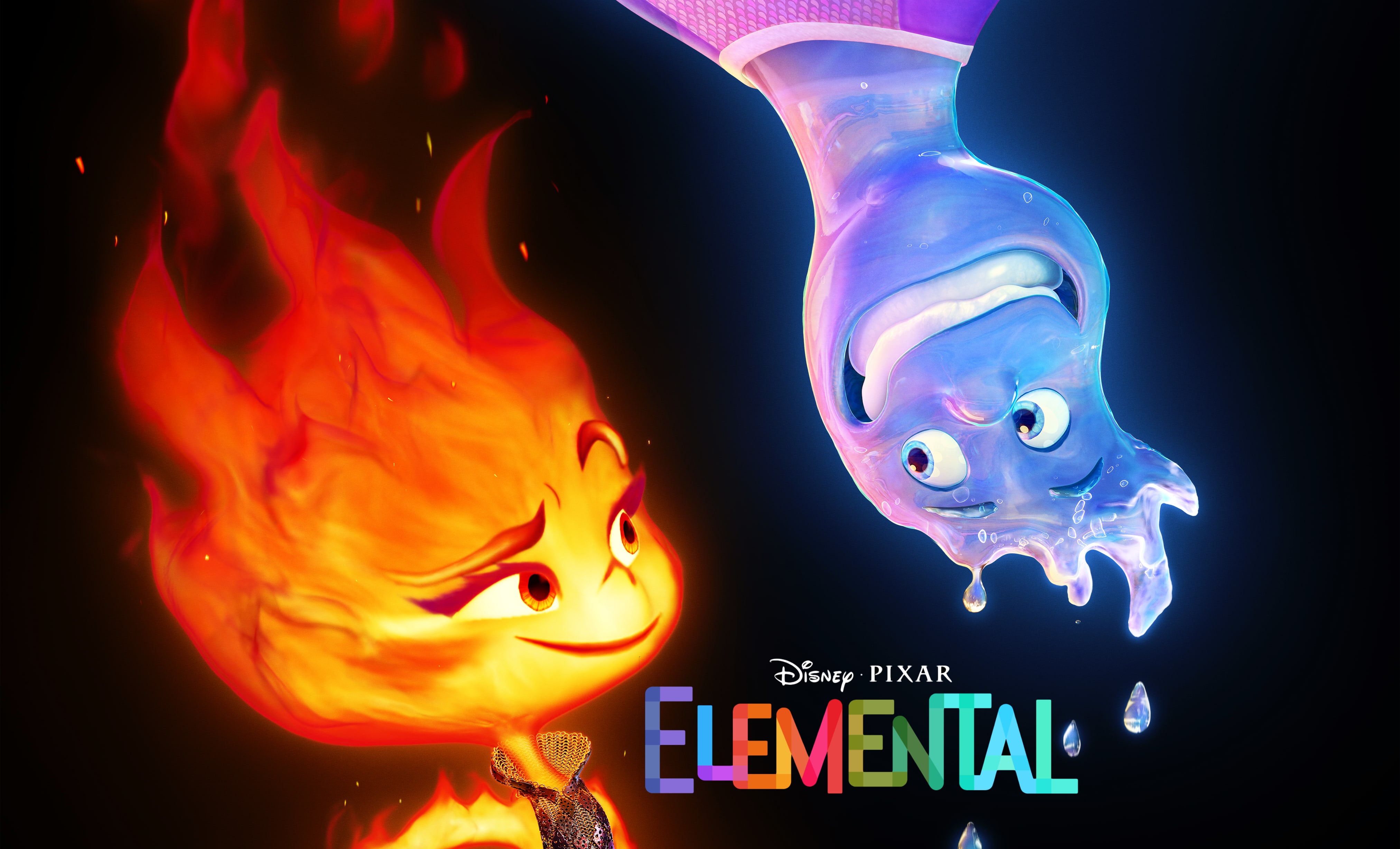 Elemental 2023 Animated Movie Wade Ember 4K Wallpaper iPhone HD Phone #2881k