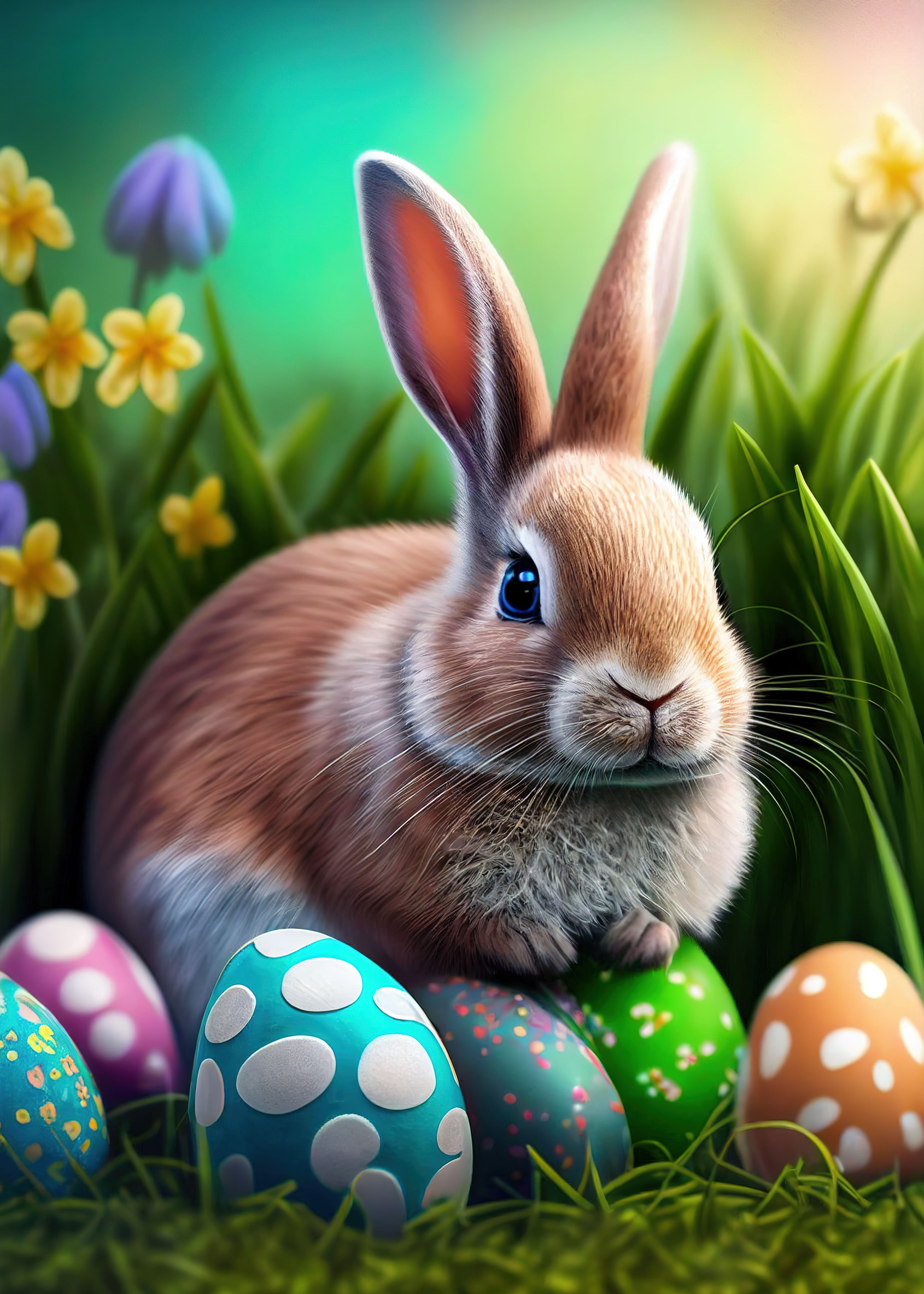 Cute Easter Bunny Ultra HD Desktop Background Wallpaper for 4K UHD TV   Tablet  Smartphone