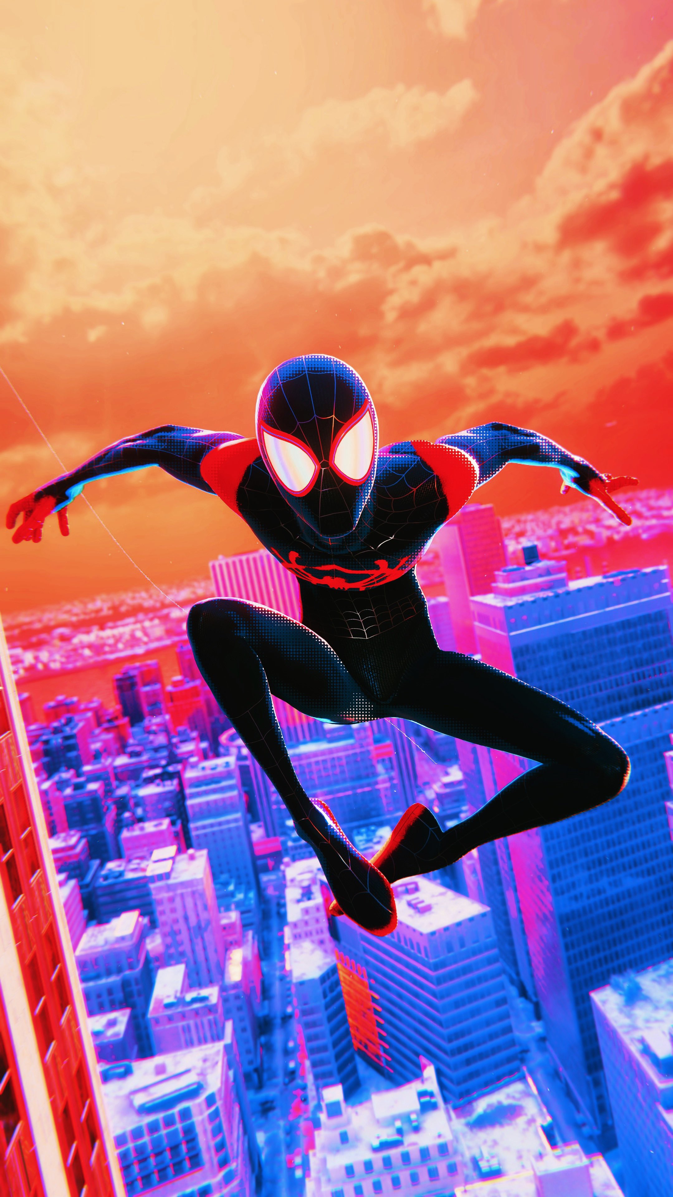 Download Marvel Spider Man Miles Morales iPhone Digital Art Wallpaper   Wallpaperscom