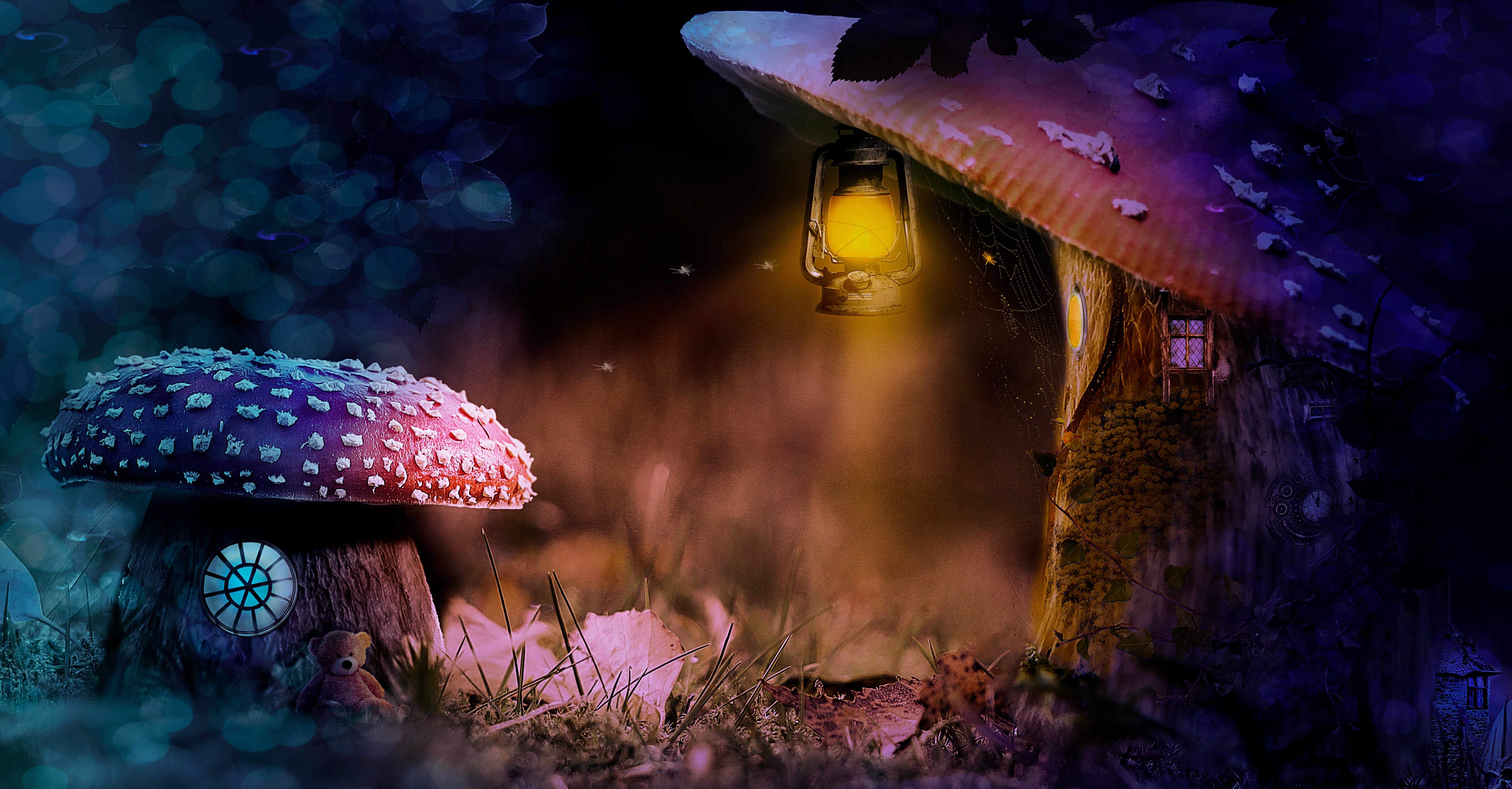 Wallpaper fluorescence glowing mushroom dark art desktop wallpaper hd  image picture background d90792  wallpapersmug