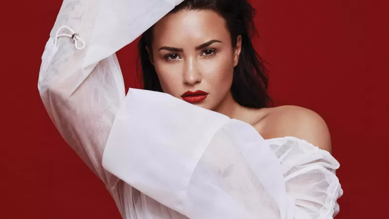 Demi Lovato HD, Red background