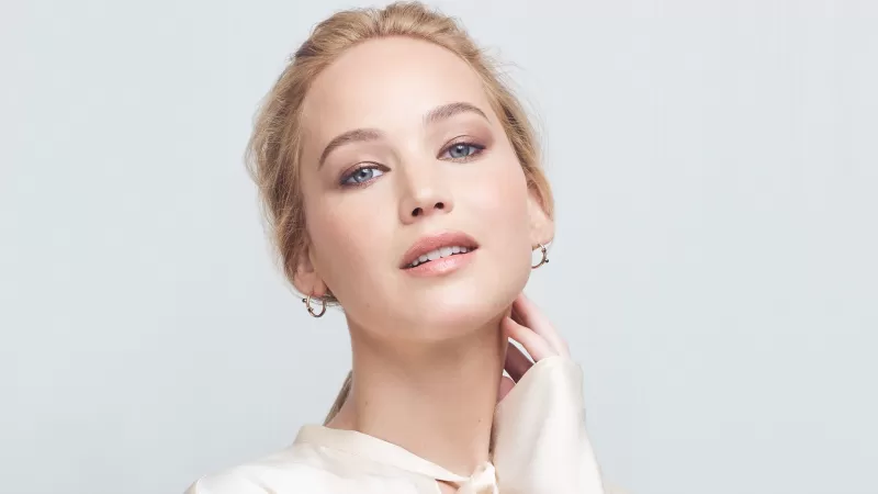 Jennifer Lawrence 5K, American actress, White background