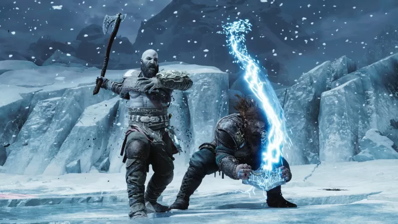 Kratos vs Thor in God of War Ragnarök