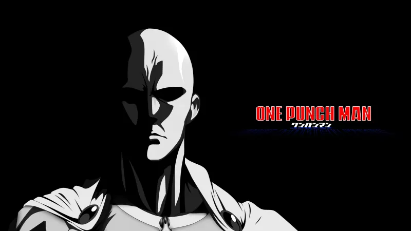 Saitama HD, Black background, One Punch Man