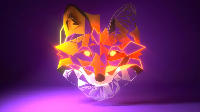Kitsune Firefox, Purple background