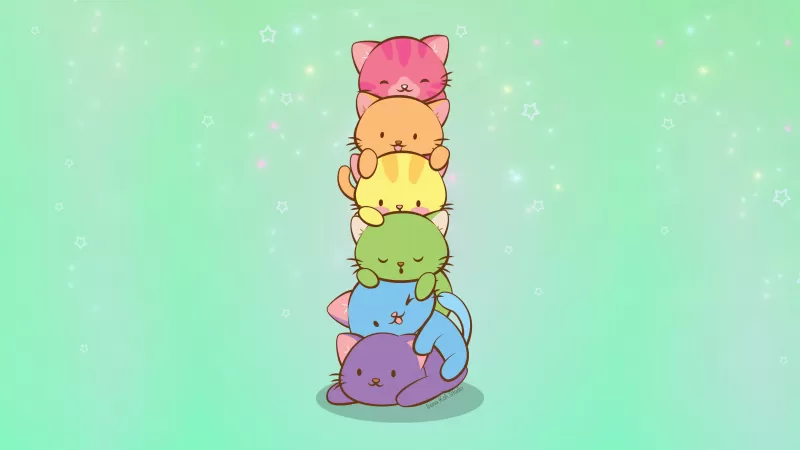 Cat pile, Cute Kittens, Kawaii cats, Kawaii kittens, 5K