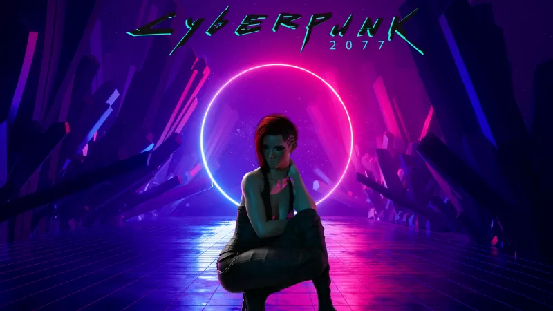 Valerie, Cyberpunk 2077, Neon background