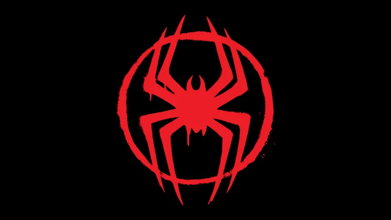 Spider-Man: Across the Spider-Verse, Logo, 5K, 8K, AMOLED, Black background