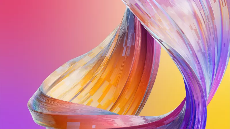 Microsoft Ignite wallpaper, Glass ribbon, Gradient