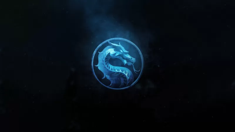 Sub-Zero 4K, Mortal Kombat logo 4K, Dark background