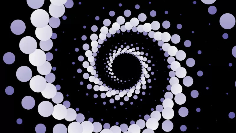 Spiral, Abstract background, Dark background, Circles, Spiral dots, Spiral vortex