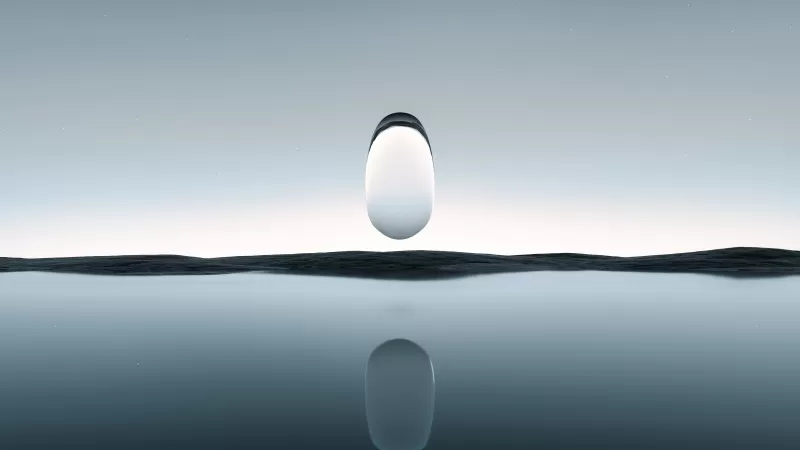 Surreal, Landscape, Reflection, Lake, 3D, Glass, 5K wallpaper