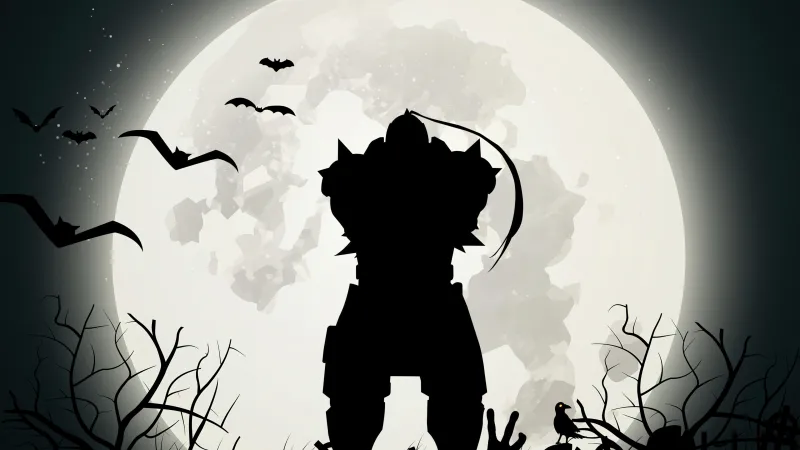 Alphonse Elric 4K, Fullmetal Alchemist, Dark background