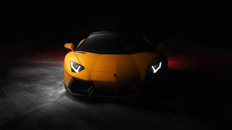 Lamborghini Aventador, Sports cars, Black background