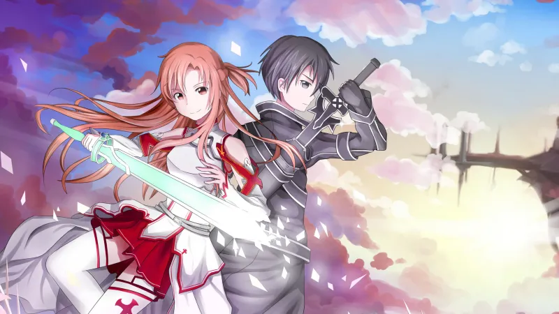 Sword Art Online, Kirito (Kirigaya Kazuto), Asuna, Anime couple, Aesthetic anime