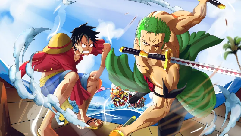 One Piece, Monkey D. Luffy, Roronoa Zoro