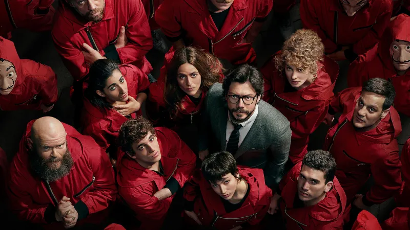 Money Heist, Alvaro Morte as The Professor, Ursula Corbero as Tokyo, Netflix series, Spanish series
