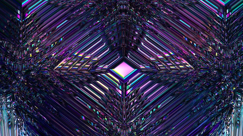 Psychedelic glass pattern, Symmetry, 3D, 5K wallpaper