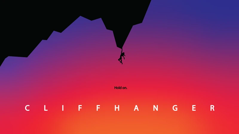 Cliffhanger, 2024 Movies, Minimalist poster, Mountain climber, Gradient background, 4K wallpaper