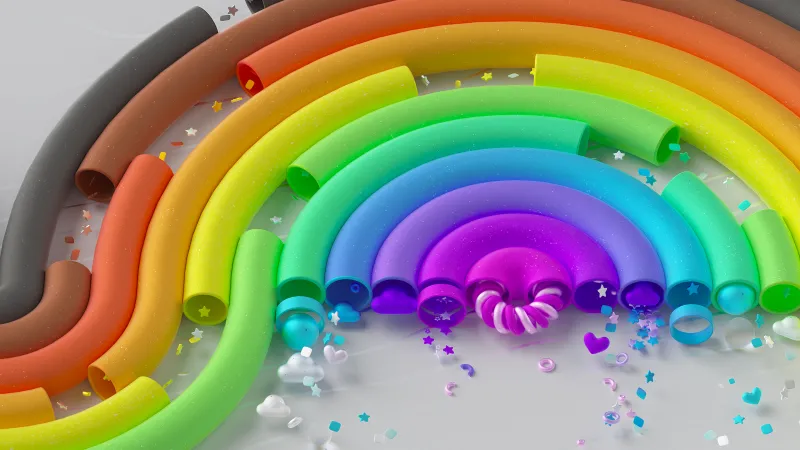 Microsoft Pride Wallpaper, Colorful Abstract, Lgbtq