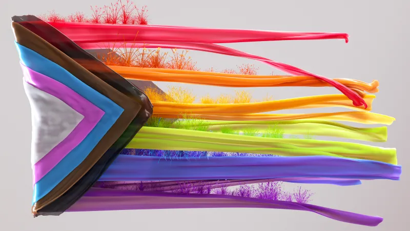 Microsoft Pride Wallpaper, Lgbtq Surreal, Colorful Flag