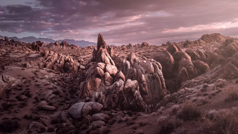 Rocks, Alabama Hills, California, USA, Sunrise, Outdoor