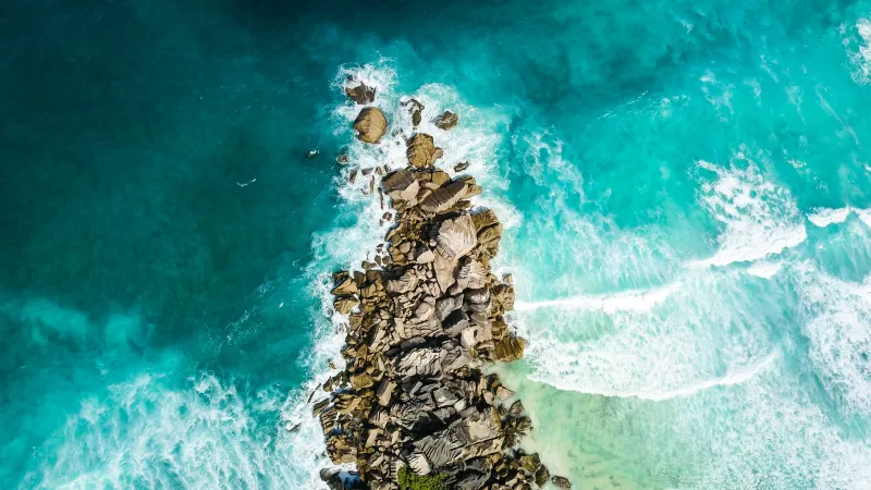Anse Cocos, La Digue, Seychelles, 4K wallpaper