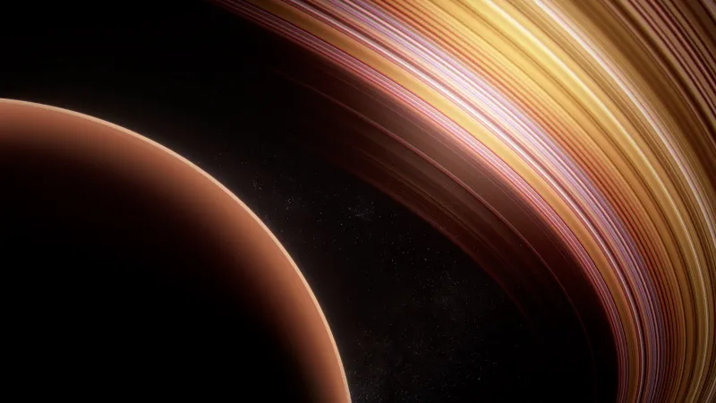 Saturn Rings, Planet, Solar system, Honor Magic VS, Stock
