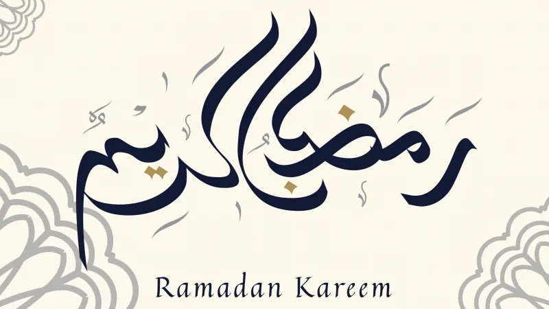 Ramadan Kareem 4K, Islamic calligraphy