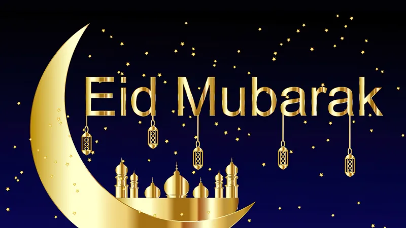 Eid Mubarak 4K, Islamic