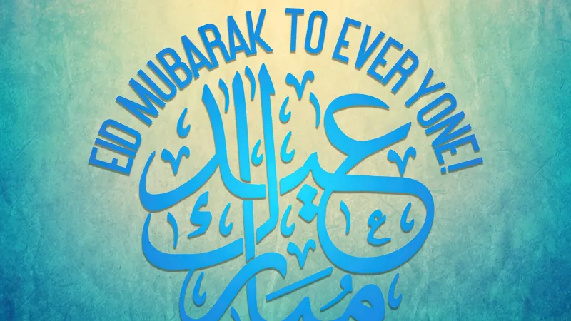 Eid Mubarak 4K, Islamic calligraphy