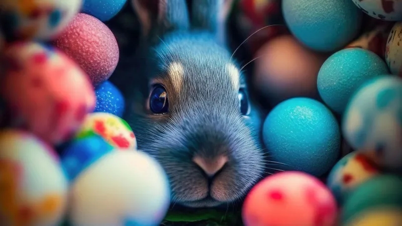 Cute easter bunny, Easter eggs iPhone
