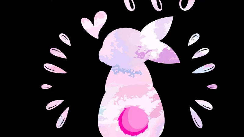 Happy Easter iPhone, Pink, Black background