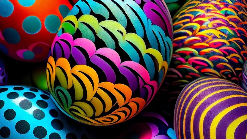Colorful easter eggs