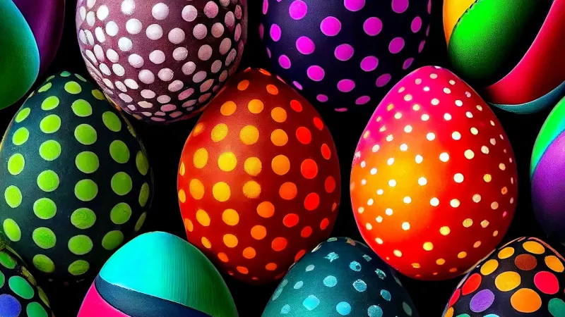 Colorful easter eggs