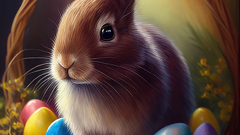 Cute easter bunny, Easter eggs iPhone