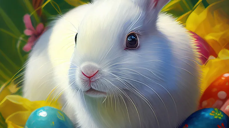 Cute easter bunny, Easter eggs iPhone