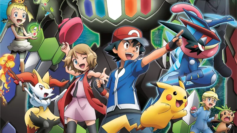 Pokemon HD, Ash Ketchum, Pikachu, Serena, Greninja, Braixen, Bonnie