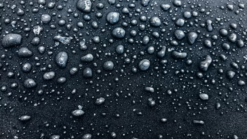 Monochrome water droplets wallpaper, Dark texture, Rain drops