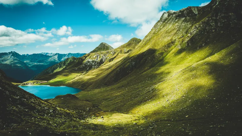 Lake Cadagno, Piora Valley, Swiss Alps, 5K wallpaper