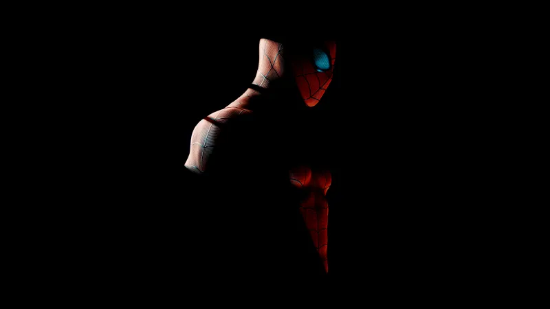 Spider-Man, Black background 5K