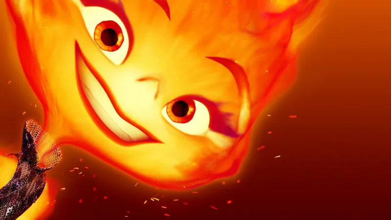 EMBER iPhone wallpaper, Elemental, 2023 Movies, Animation