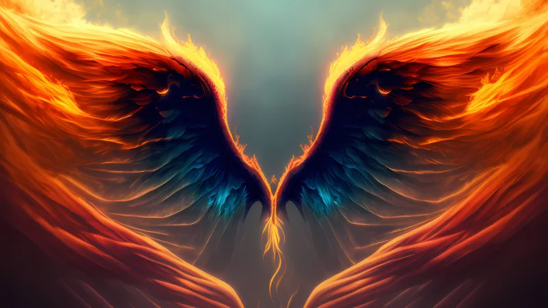 Angel wings, 4K AI Wallpaper