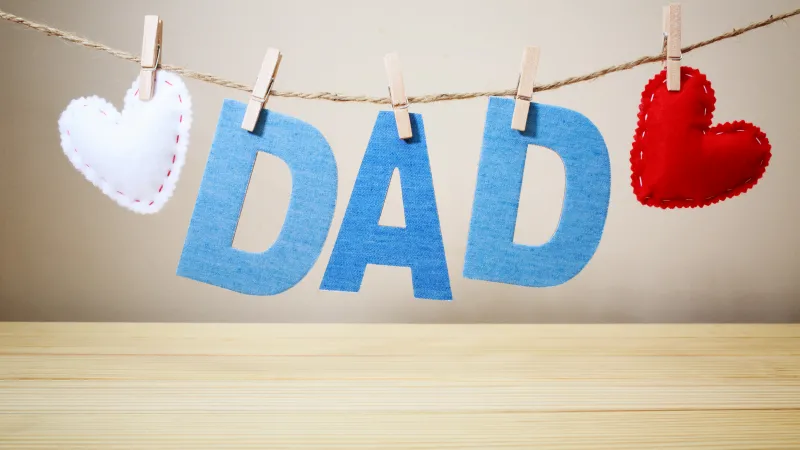 Love You Dad, Wooden background, 5K