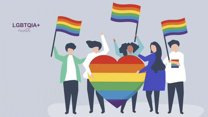 LGBTQ, Pride flag, Rainbow heart, 5K