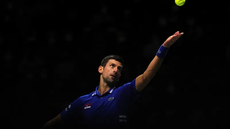 Novak Djokovic QHD Wallpaper, Black background