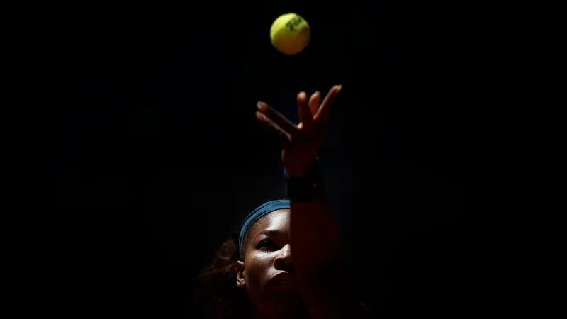 Serena Williams 4K Wallpaper, Black background