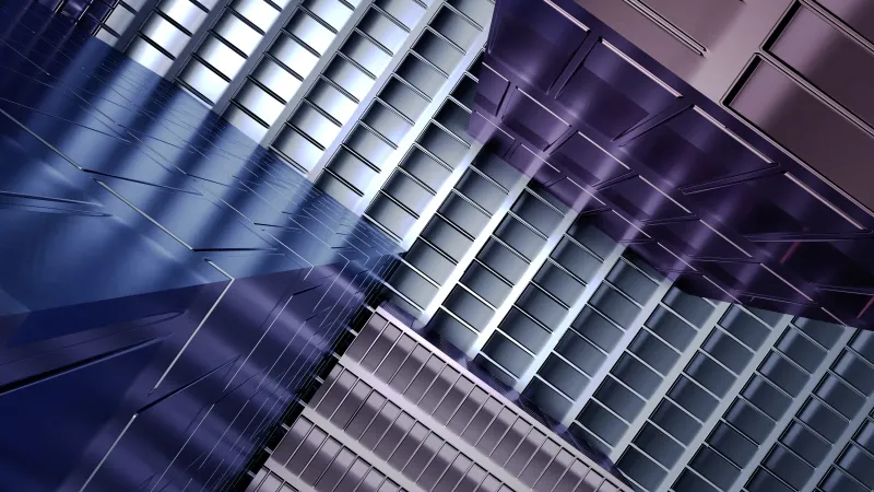 Steel structure wallpaper, Looking up, Blue and purple