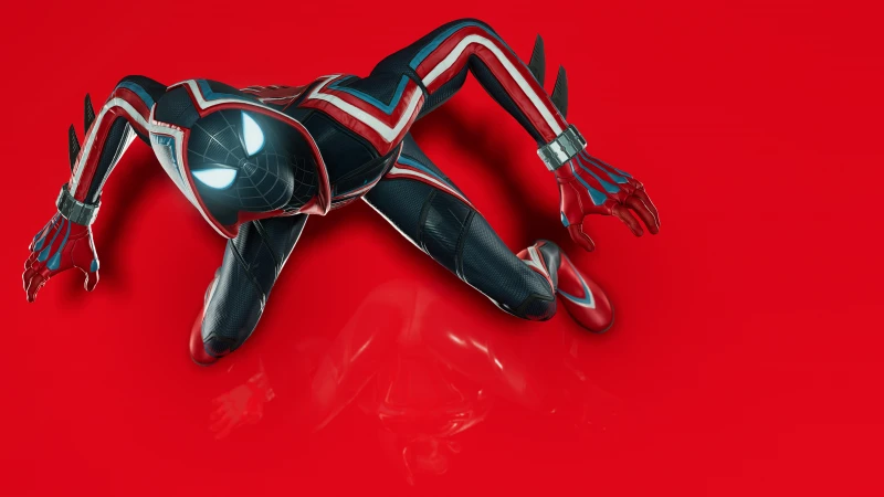 Spider-Man: Miles Morales, Red background, 5K
