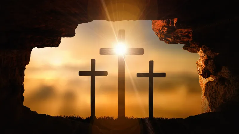 Jesus 4K wallpaper, Cross wallpaper